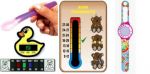 Baby Room Thermometer pack with Bath and Forehead Thermometers, Feeding spoon and UV Wristband