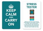 Keep Calm & Carry On Stress Monitor Card - Turquoise