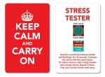 Keep Calm & Carry On Stress Monitor Card - RED